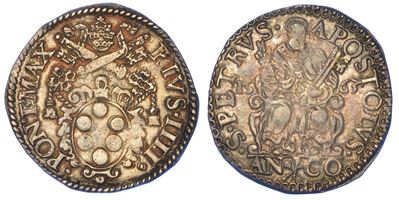Ancona. Pio IV, 1559-1565. Testone 1563.