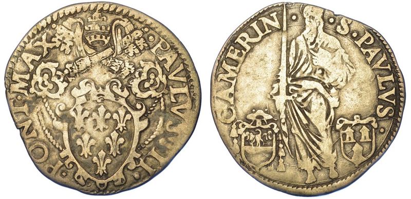 CAMERINO. PAOLO III, 1534-1549. Giulio.  - Asta Numismatica - I - Cambi Casa d'Aste