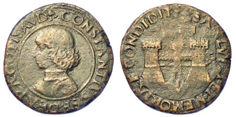 PESARO. COSTANZO SFORZA, 1473-1483. Prova della mezza lira o medaglia.  - Auction Numismatics - I - Cambi Casa d'Aste