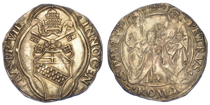 ROMA. INNOCENZO VIII, 1484-1492. Grosso.  - Auction Numismatics - I - Cambi Casa d'Aste