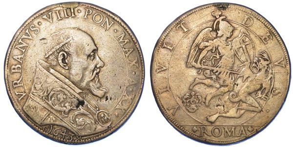 ROMA. URBANO VIII, 1623-1644. Piastra 1643/A. XX.