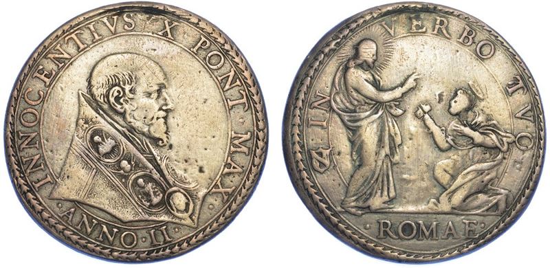 ROMA. INNOCENZO X, 1644-1655. Piastra A. II.  - Auction Numismatics - I - Cambi Casa d'Aste