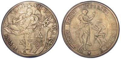 Roma. Alessandro VII, 1655-1667. Piastra s.D.