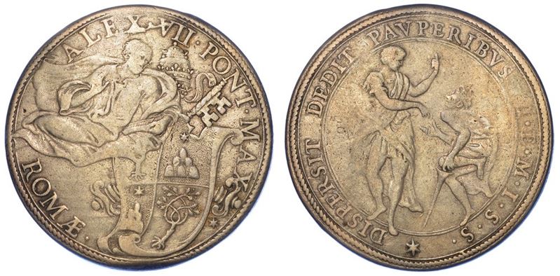 ROMA. ALESSANDRO VII, 1655-1667. Piastra s.d.  - Auction Numismatics - I - Cambi Casa d'Aste