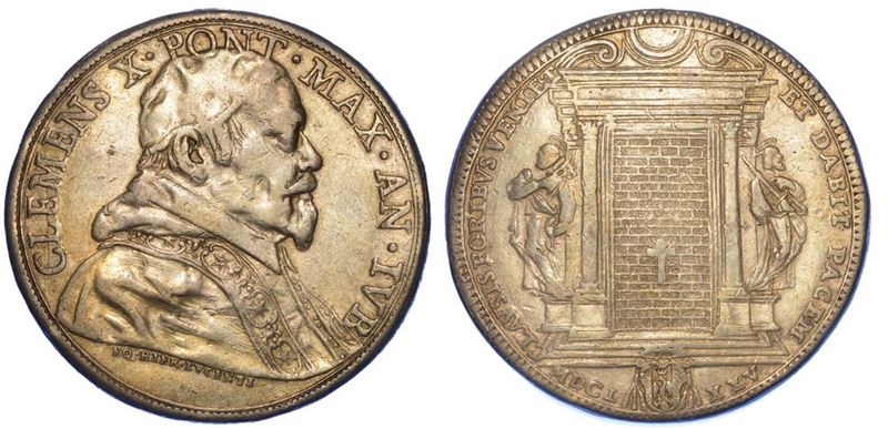 ROMA. CLEMENTE X, 1670-1676. Piastra del Giubileo 1675.  - Auction Numismatics - I - Cambi Casa d'Aste