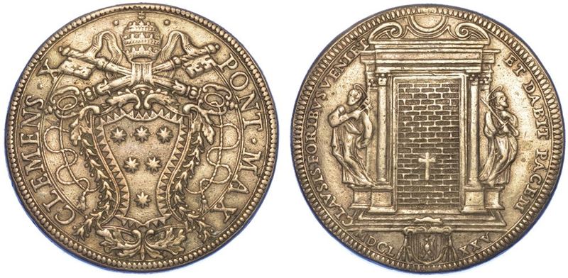 ROMA. CLEMENTE X, 1670-1676. Piastra del Giubileo 1675.  - Asta Numismatica - I - Cambi Casa d'Aste
