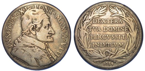ROMA. INNOCENZO XI, 1676-1689. Piastra 1684/A. VIII.