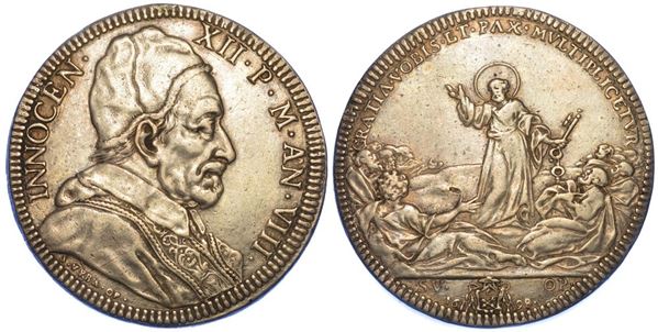 ROMA. INNOCENZO XII, 1691-1700. Piastra 1698/A. VIII.
