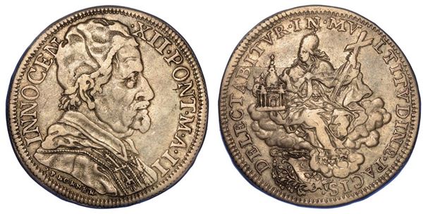 ROMA. INNOCENZO XII, 1691-1700. Mezza piastra A. II.