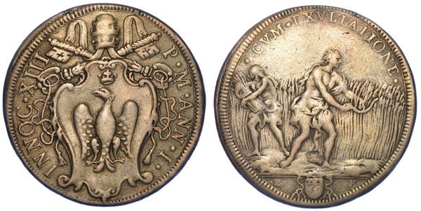 ROMA. INNOCENZO XIII, 1721-1724. Mezza piastra A. I.