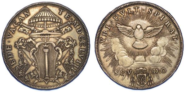 ROMA. SEDE VACANTE 1758. Scudo 1758.