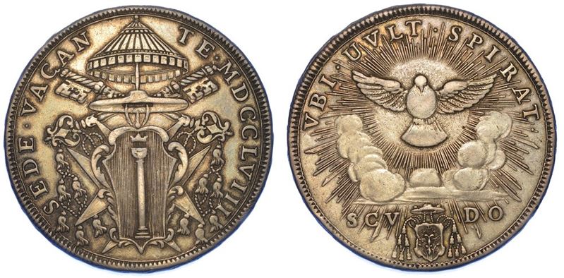 ROMA. SEDE VACANTE 1758. Scudo 1758.  - Asta Numismatica - I - Cambi Casa d'Aste