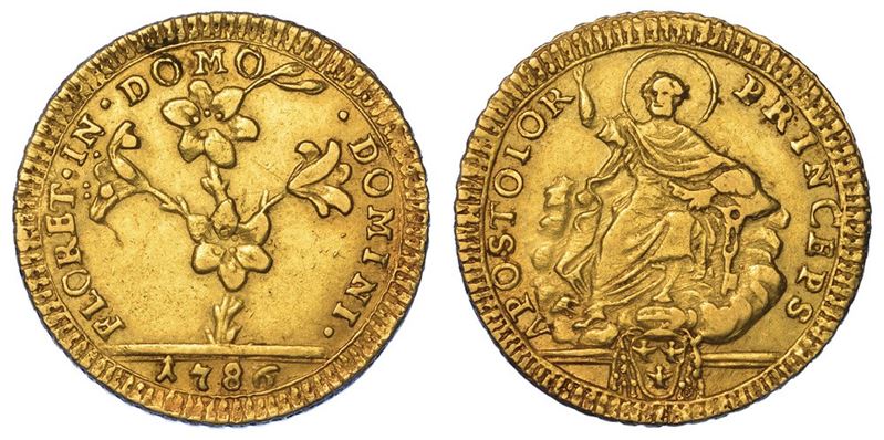 ROMA. PIO VI, 1775-1799. Doppia Romana 1786.  - Asta Numismatica - I - Cambi Casa d'Aste