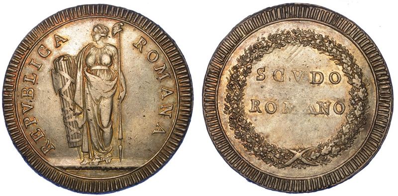 ROMA. PRIMA REPUBBLICA ROMANA, 1798-1799. Scudo romano.  - Asta Numismatica - I - Cambi Casa d'Aste