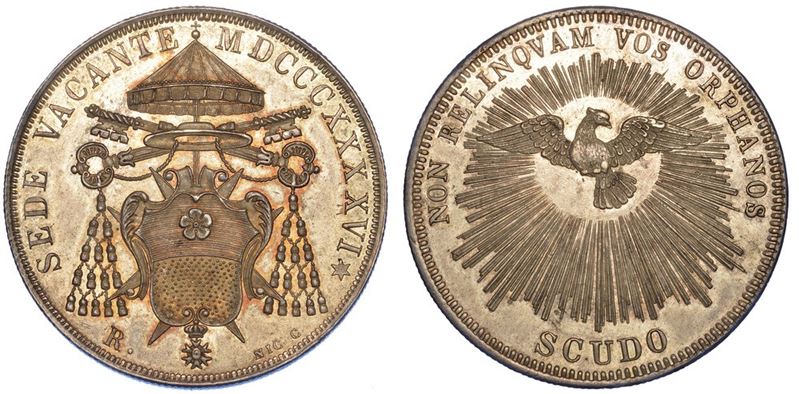 ROMA. SEDE VACANTE 1846. Scudo Romano 1846.  - Asta Numismatica - I - Cambi Casa d'Aste