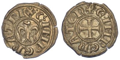Brindisi. Enrico Vi, 1194-1197. Denaro.