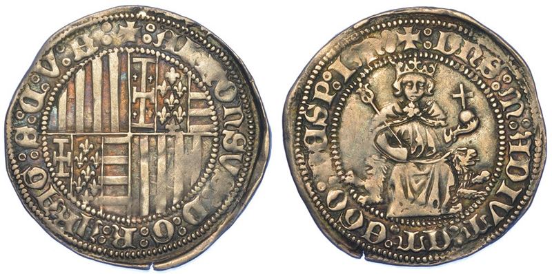NAPOLI. ALFONSO I D'ARAGONA, 1442-1458. Carlino.  - Asta Numismatica - I - Cambi Casa d'Aste