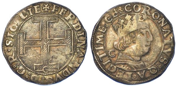 NAPOLI. FERDINANDO I D'ARAGONA, 1458-1494. Coronato.