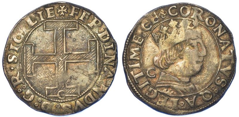 NAPOLI. FERDINANDO I D'ARAGONA, 1458-1494. Coronato.  - Asta Numismatica - I - Cambi Casa d'Aste
