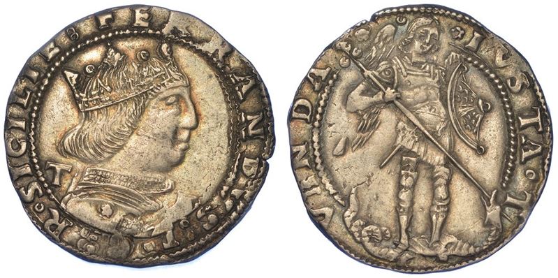 NAPOLI. FERDINANDO I D'ARAGONA, 1458-1494. Coronato.  - Asta Numismatica - I - Cambi Casa d'Aste