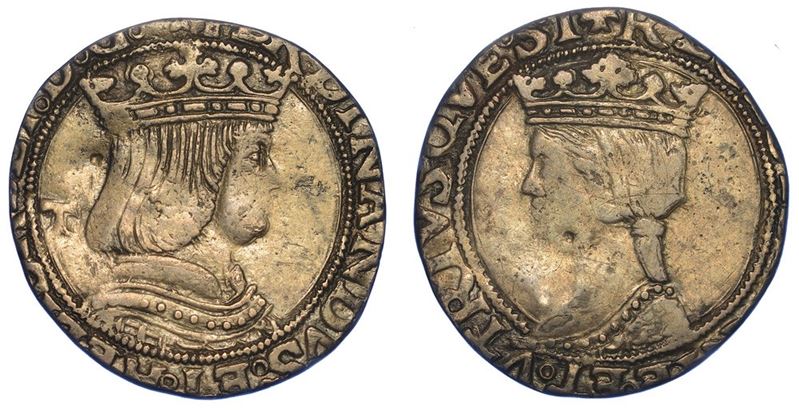 NAPOLI. FERDINANDO IL CATTOLICO ED ISABELLA DI CASTIGLIA, 1503-1504. Carlino.  - Auction Numismatics - I - Cambi Casa d'Aste