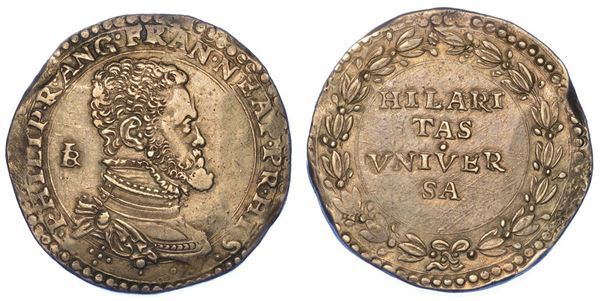 NAPOLI. FILIPPO II, 1554-1598 (I PERIODO: PRINCIPE DI SPAGNA, 1554-1556). Ducato.