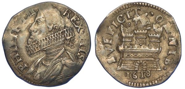 NAPOLI. FILIPPO III, 1598-1621. 15 grani 1618.