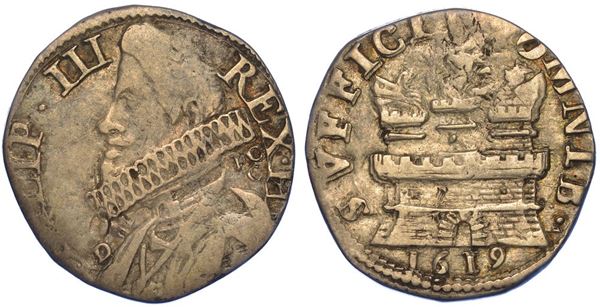 NAPOLI.  FILIPPO III, 1598-1621. 15 grani 1619.