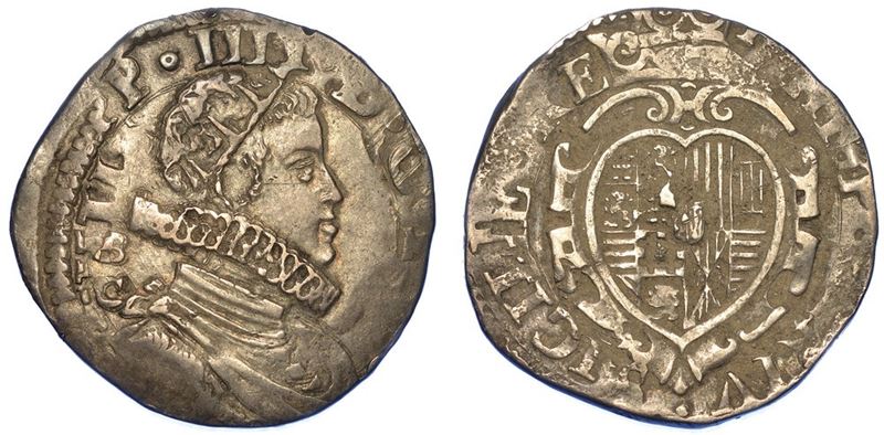 NAPOLI. FILIPPO IV, 1621-1665. Tarì (data illeggibile).  - Asta Numismatica - I - Cambi Casa d'Aste