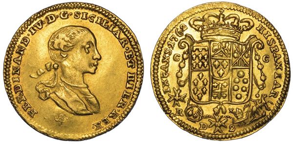 NAPOLI. FERDINANDO IV DI BORBONE, 1759-1816. 2 ducati 1762.