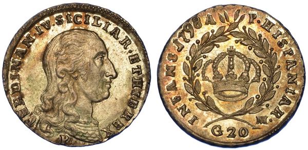 NAPOLI. FERDINANDO IV DI BORBONE, 1759-1816. Tarì da 20 Grani 1798.