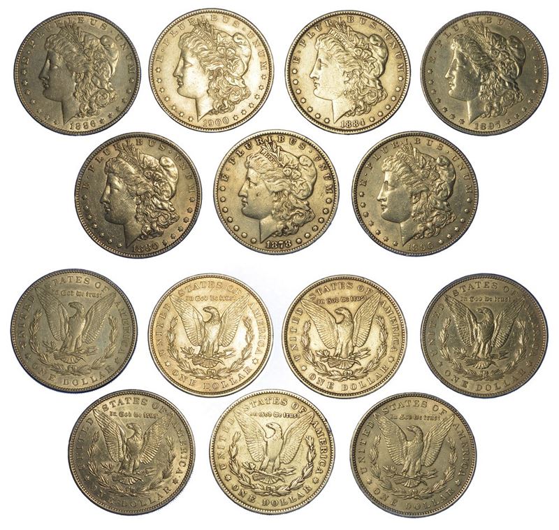 USA. Lotto di sette monete.   - Auction Numismatics - I - Cambi Casa d'Aste