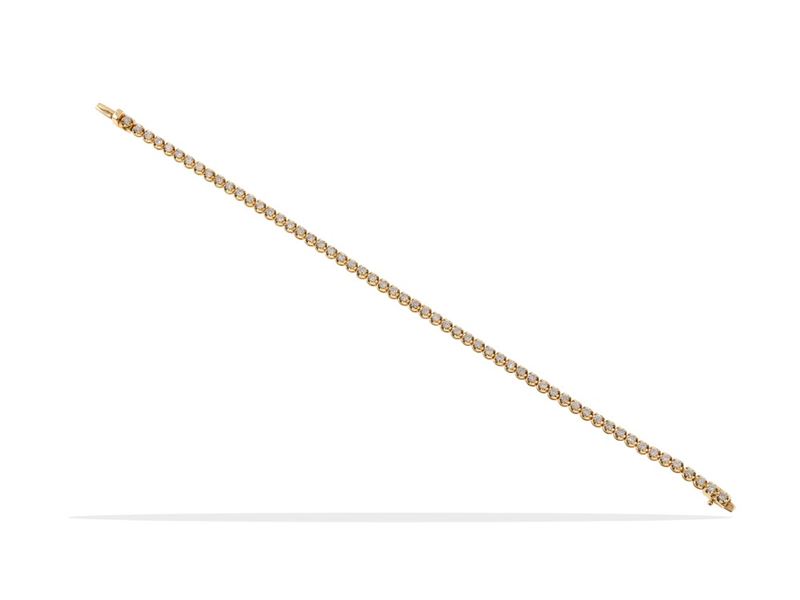 Brilliant-cut diamond line bracelet  - Auction Jewels - Cambi Casa d'Aste