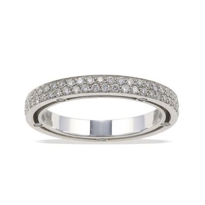 Rivière con pavé di diamanti, montatura in oro bianco 750/1000