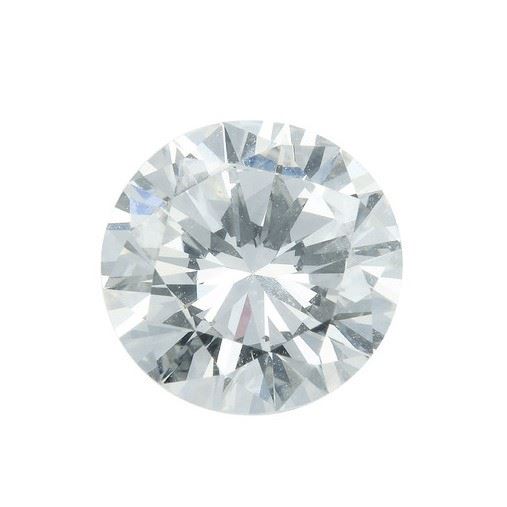 Diamante taglio brillante per ct 1.51, colore I, caratteristiche interne VS2, fluorescenza UV nulla