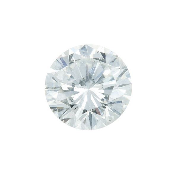 Diamante taglio brillante di ct 1.1385, colore I, caratteristiche interne I1 (P1), fluorescenza UV nulla
