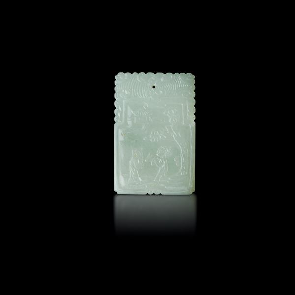 A jade plaque, China, Qing Dynasty