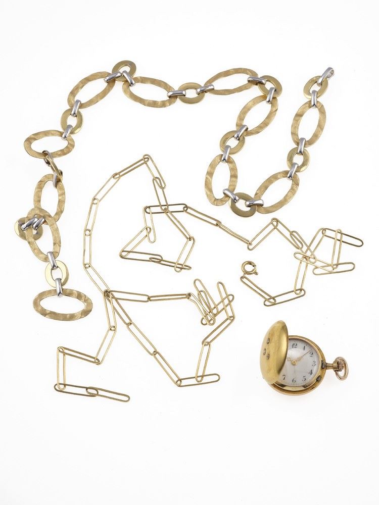 Group of two chain and one pocket watch  - Auction Jewels - Cambi Casa d'Aste