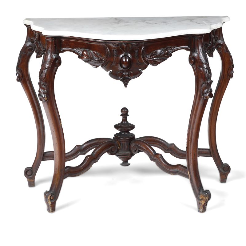 Consolle Luigi Filippo in legno intagliato. XIX secolo  - Asta Antiquariato  - Cambi Casa d'Aste