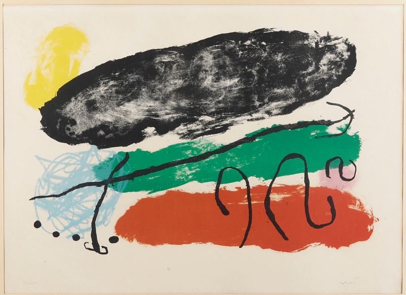 Joan Mir&#242; : Senza titolo  (1961)  - litografia - Asta Prints & Multiples  - Cambi Casa d'Aste