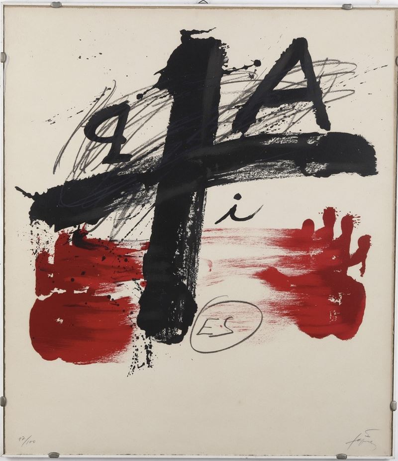 Antoni Tapies : Senza titolo  (1974)  - litografia - Asta Prints & Multiples  - Cambi Casa d'Aste