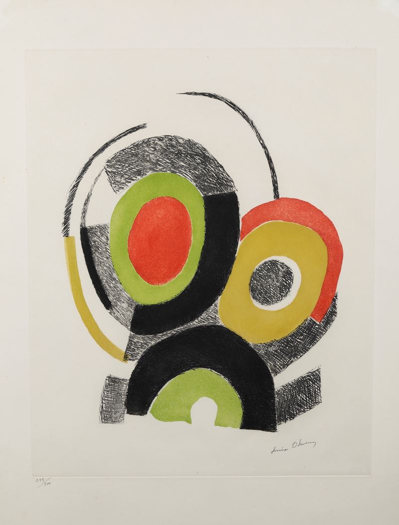 Sonia Delaunay : Senza titolo  (1972)  - acquaforte acquatinta - Asta Prints & Multiples  - Cambi Casa d'Aste