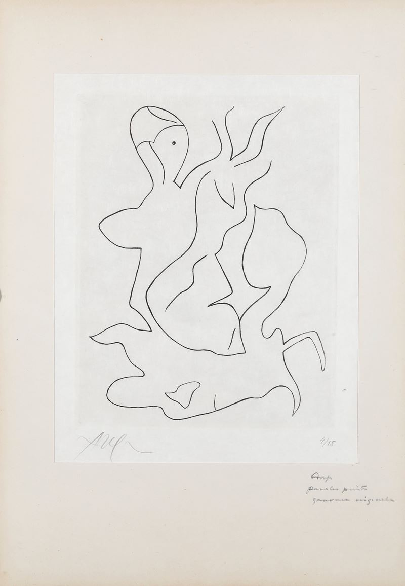 Hans Arp : Paroles peintes II  (1965)  - acquaforte - Asta Prints & Multiples  - Cambi Casa d'Aste