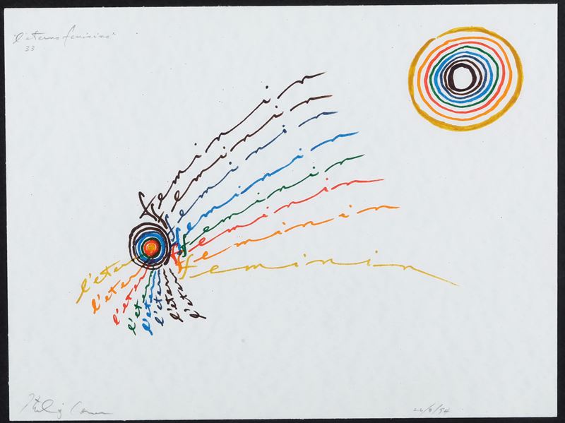 Philip Corner : L'eterno femmineo  (1994)  - pennarello su carta - Asta Modern & Contemporary - Cambi Casa d'Aste