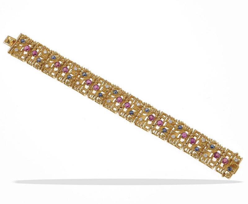 Gem-set and gold bracelet  - Auction Fine Jewels - Cambi Casa d'Aste