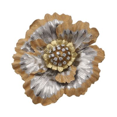 Buccellati, Spilla “fiore” con diamanti