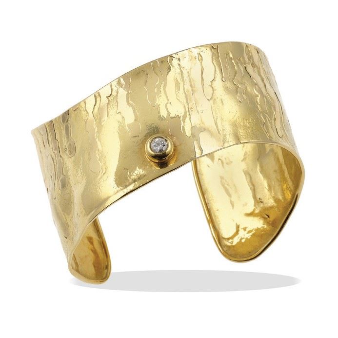 Diamond and gold bangle. Signed Mancadori  - Auction Fine Jewels - Cambi Casa d'Aste