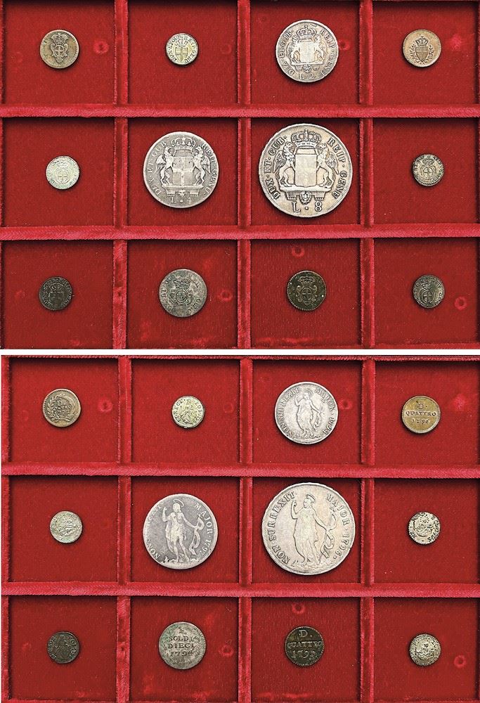 GENOVA - DOGI BIENNALI/XVIII SECOLO. Lotto di dodici monete.  - Auction Numismatics - I - Cambi Casa d'Aste
