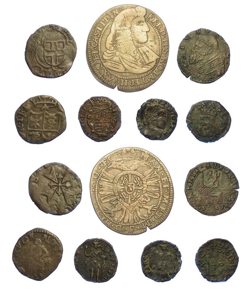 CASTIGLIONE DELLE STIVIERE. Lotto di sette monete.  - Auction Numismatics - I - Cambi Casa d'Aste