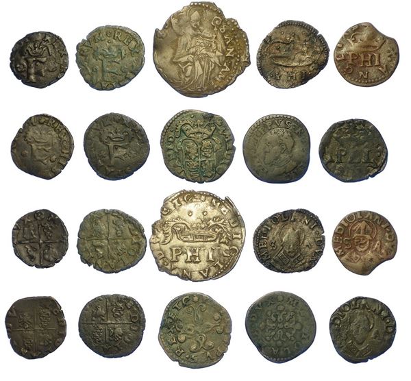 MILANO - FILIPPO II D'ASBURGO, 1556-1598. Lotto di dieci monete.